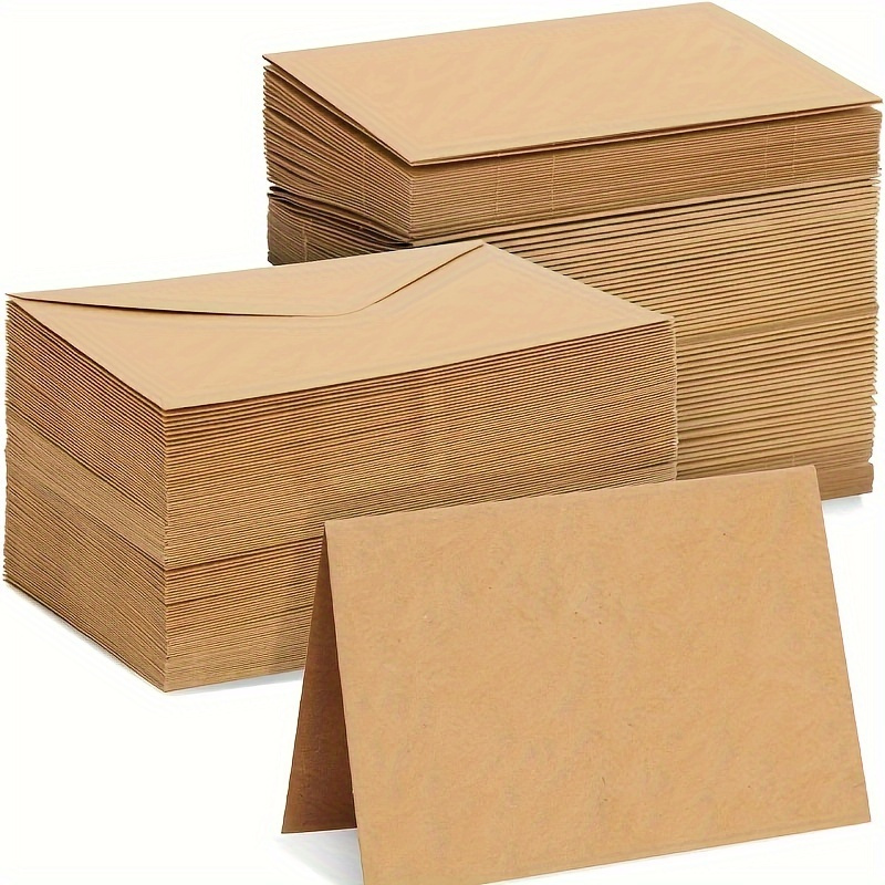 50/100pcs Kraft Paper Envelope - Wax Seal Letter Kit 评论和价格