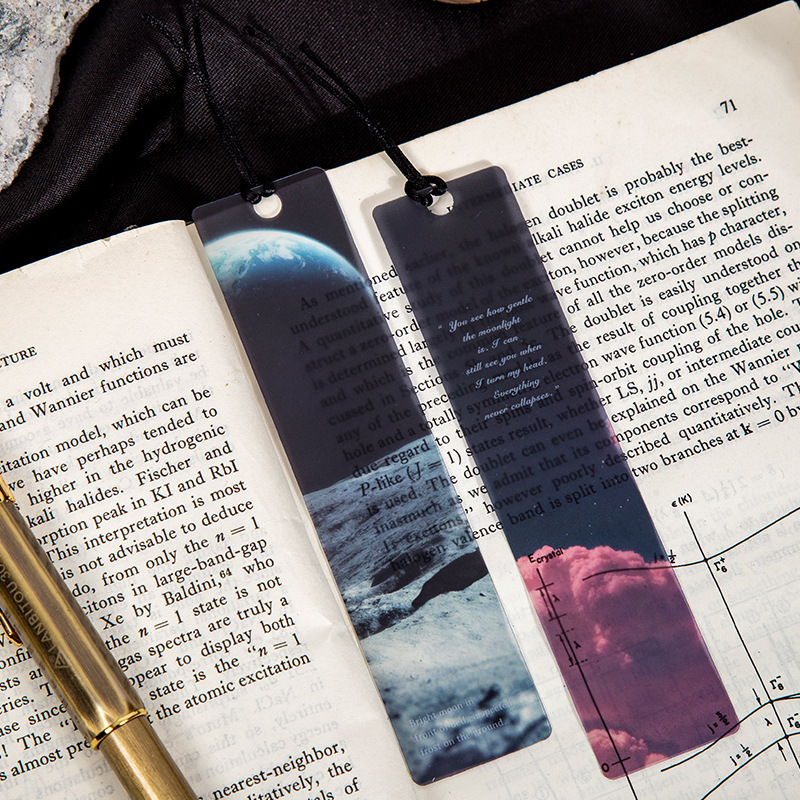 5PCS Space Roaming Matte PET B - Dried Flower Bookmark 评论和价格