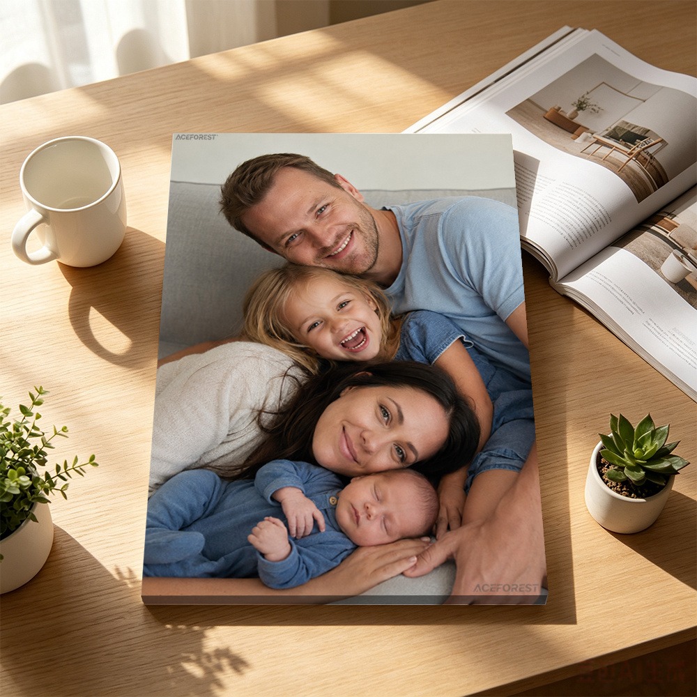 2D Personalized Photo Canvas W - Engraved Wood Frame 评论和价格