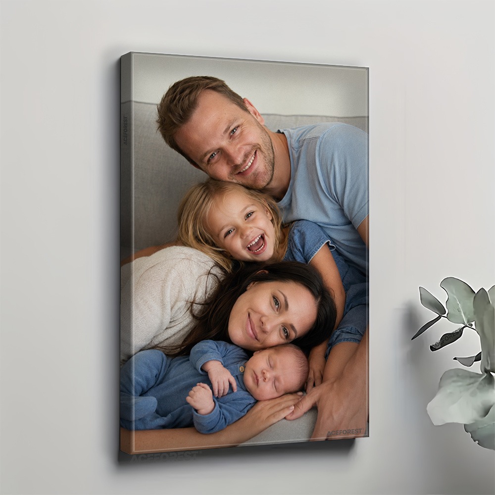 2D Personalized Photo Canvas W - Engraved Wood Frame 评论和价格