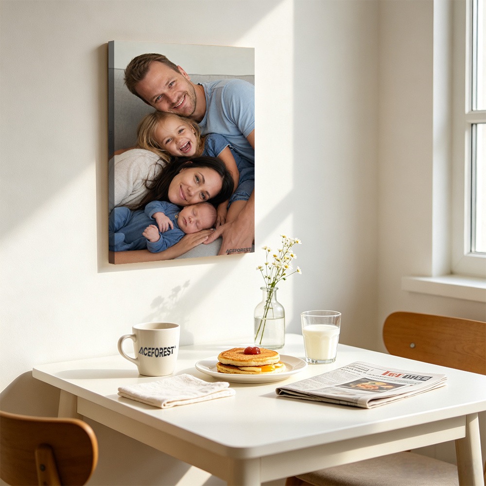 2D Personalized Photo Canvas W - Engraved Wood Frame 评论和价格